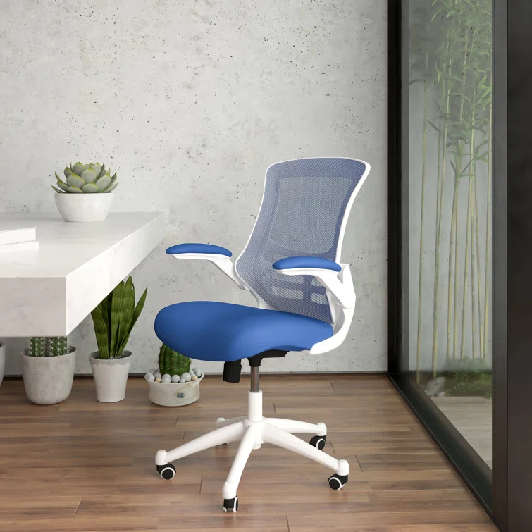 Jayetta Mid-Back Mesh Swivel Ergonomic Office Chair with Flip-Up Arms by Flash Furniture