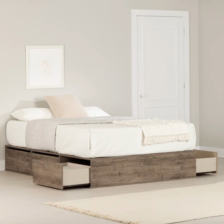 Fusion Queen 6-Drawer Platform Bed Pure Black