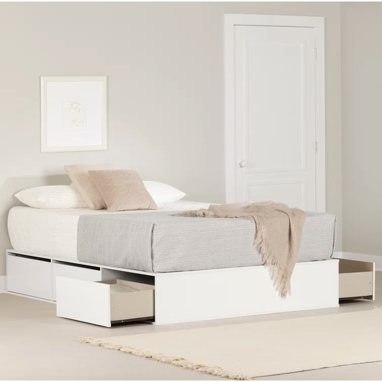 Fusion Queen 6-Drawer Platform Bed Pure Black