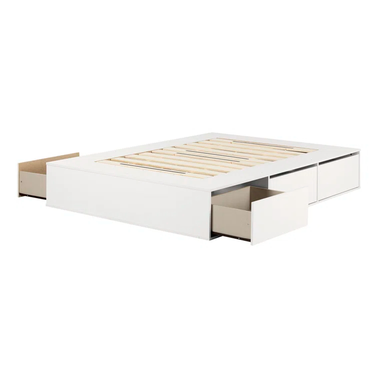 Fusion Queen 6-Drawer Platform Bed Pure Black