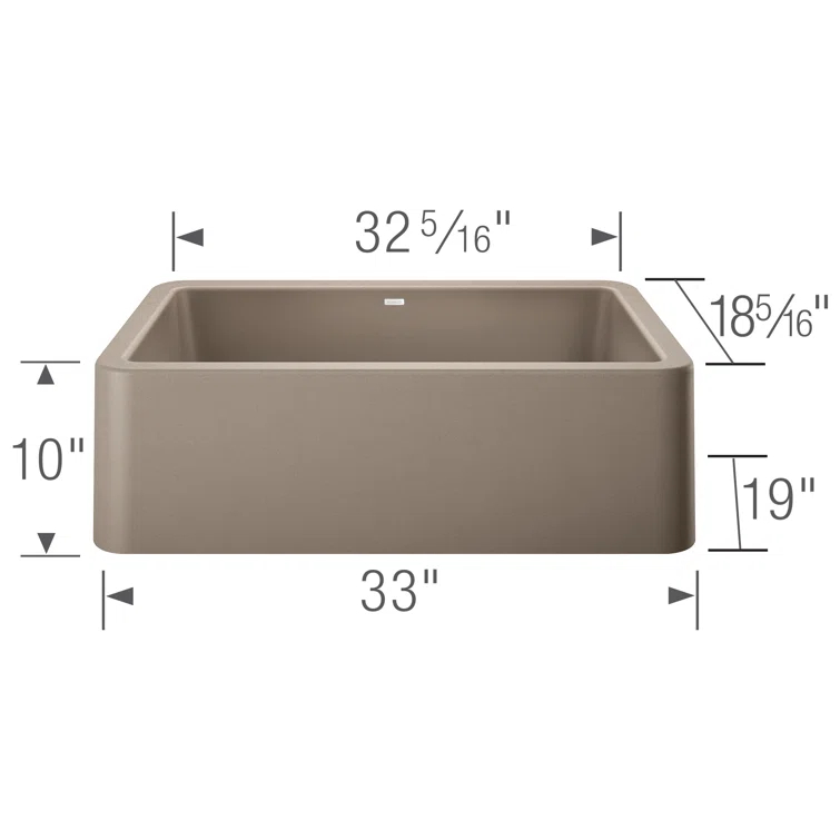 Ikon SILGRANIT 33" L x 19" W Farmhouse Sink