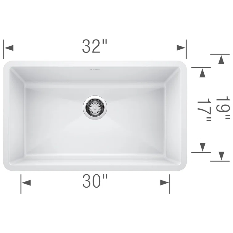 Precis SILGRANIT 32" L X 19" W Super Single Undermount Kitchen SInk