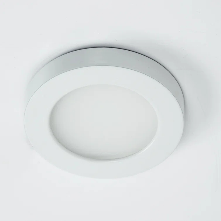 HR90 LED Edge Recessed Button Light Trim, 2700K Color Temperature