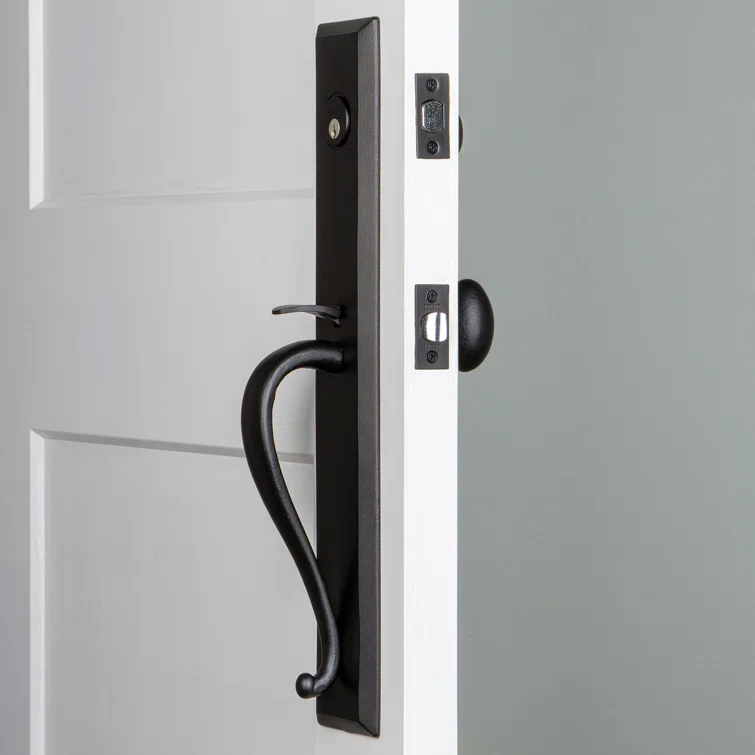 Ageless Iron 657796 Ageless Iron Handleset with Deadbolt and Aeg Door Knob and Loch Rosette