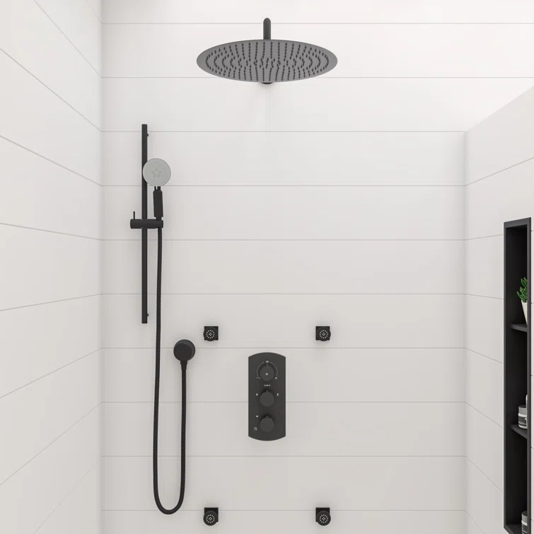 Vertical Stainless Steel Triple Shower Niche
