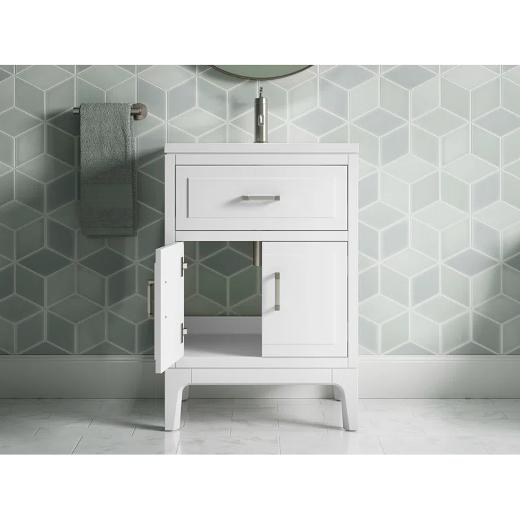 Seer 24" Freestanding Single Bathroom Vanity Cabinet with Sink and Quartz Top