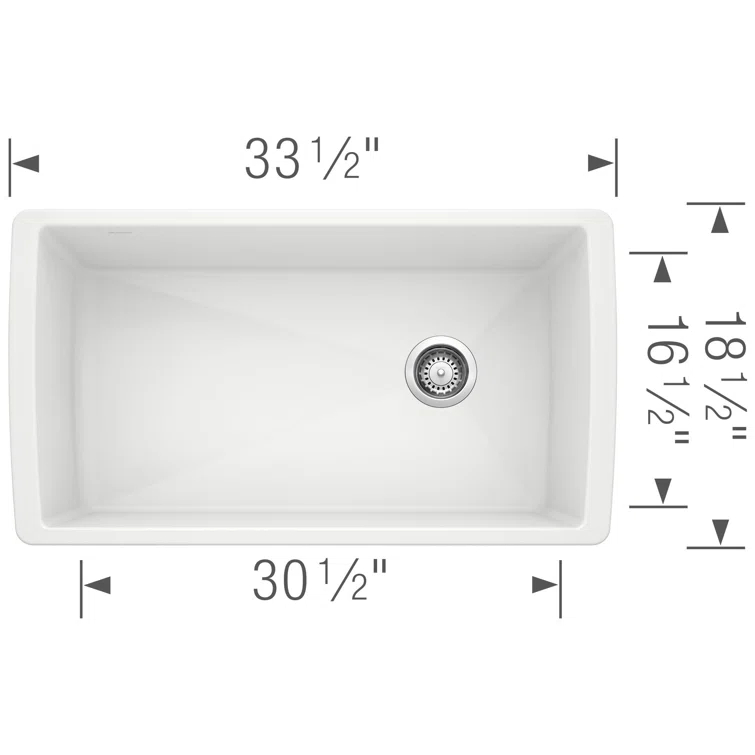 Diamond SILGRANIT 33" Super Single Undermount Kitchen Sink