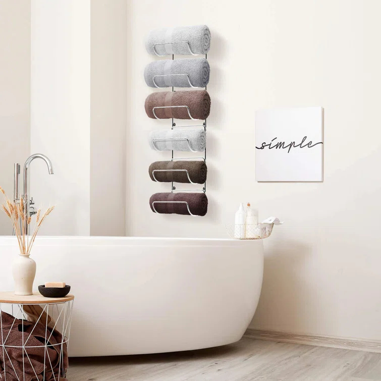 Sorbus 6-Tier Wall Mounted Metal Towel Rack