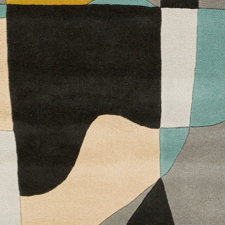Gaye Wool Gray/Khaki/Teal Rug