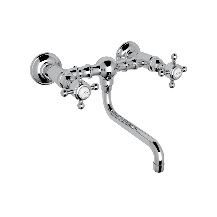Acqui Wall Mount Bridge Lavatory Faucet