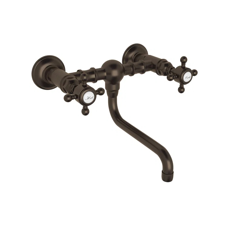 Acqui Wall Mount Bridge Lavatory Faucet