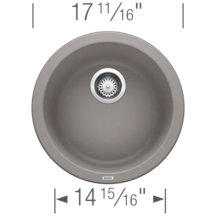 Rondo SILGRANIT 18" L x 18" W Drop-In/Undermount Bar Sink