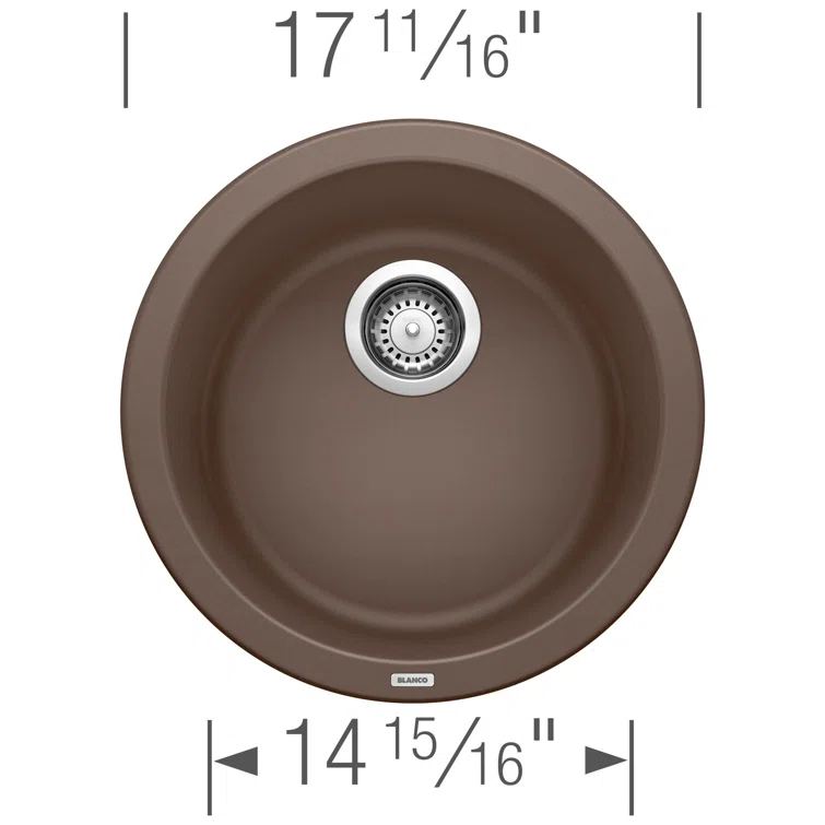 Rondo SILGRANIT 18" L x 18" W Drop-In/Undermount Bar Sink