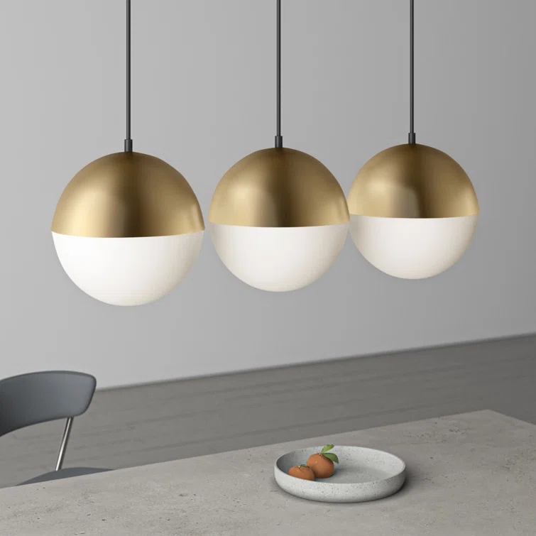 Hastings 3 Light Glass Dimmable Pendant