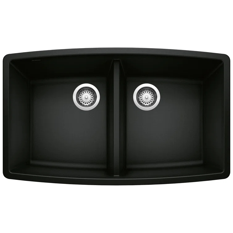 Performa SILGRANIT 33" L x 19" W Double Bowl Undermount Kitchen Sink