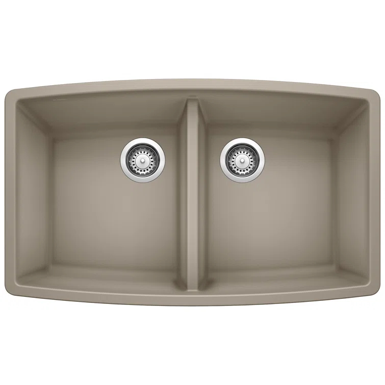 Performa SILGRANIT 33" L x 19" W Double Bowl Undermount Kitchen Sink