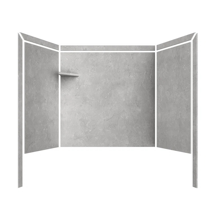 FlexStone Elite 60"W x 32"D x 60"H Alcove Bathtub Surround