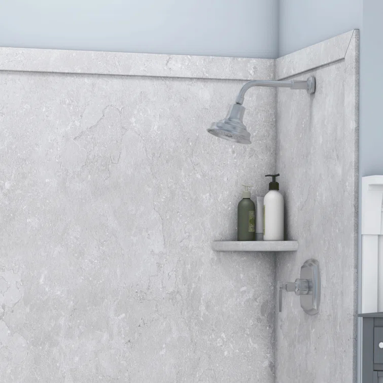 FlexStone Elite 60"W x 32"D x 60"H Alcove Bathtub Surround