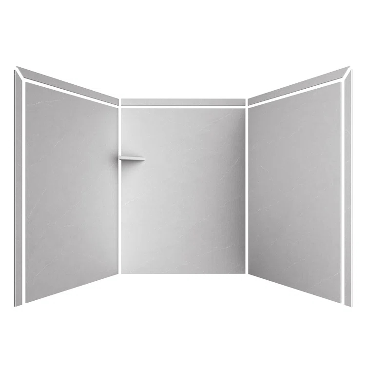 FlexStone Adaptable 60"W x 60"D x 80"H Alcove Shower Surround