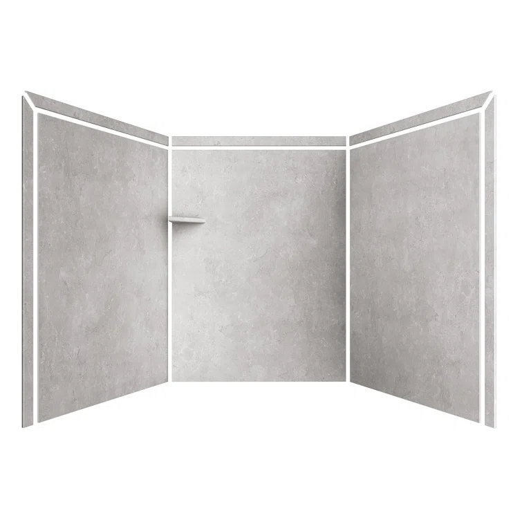 FlexStone Adaptable 60"W x 60"D x 80"H Alcove Shower Surround