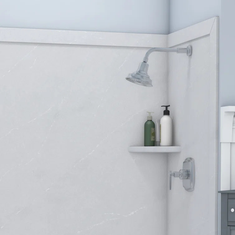 FlexStone Royale 60"W x 36"D x 80"H Alcove Bathtub/Shower Surround