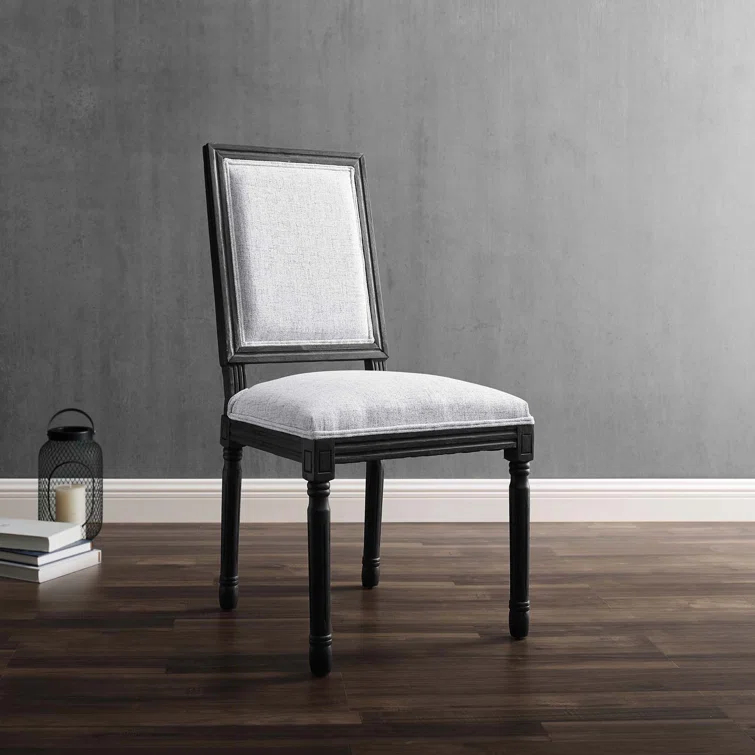Modway Court French Vintage Upholstered Fabric Dining Side Chair