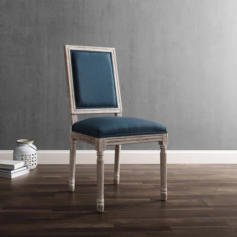 Modway Court French Vintage Upholstered Fabric Dining Side Chair