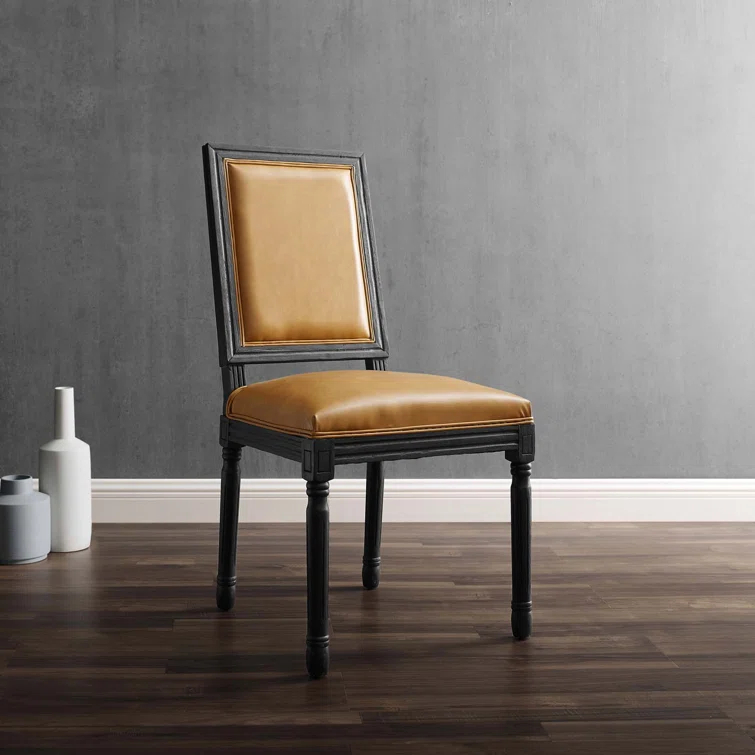 Modway Court French Vintage Upholstered Fabric Dining Side Chair