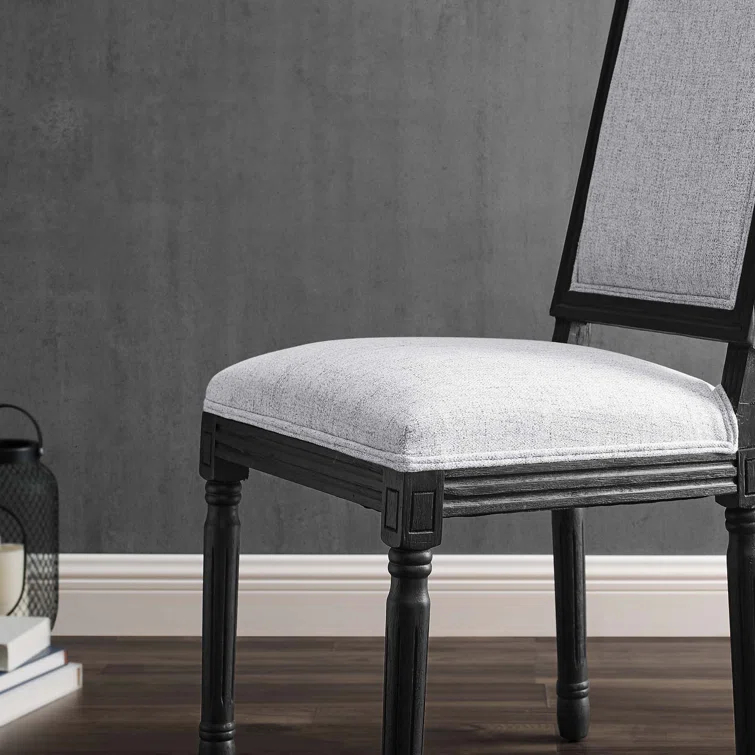 Modway Court French Vintage Upholstered Fabric Dining Side Chair