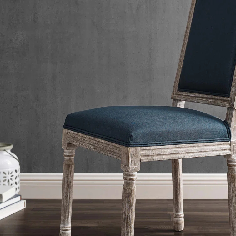 Modway Court French Vintage Upholstered Fabric Dining Side Chair