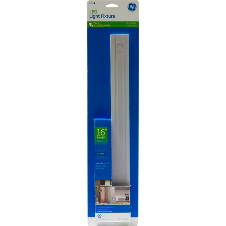 GE 26535 Enbrighten 16-inch On/Off Plug-In LED Under Cabinet Light Fixture