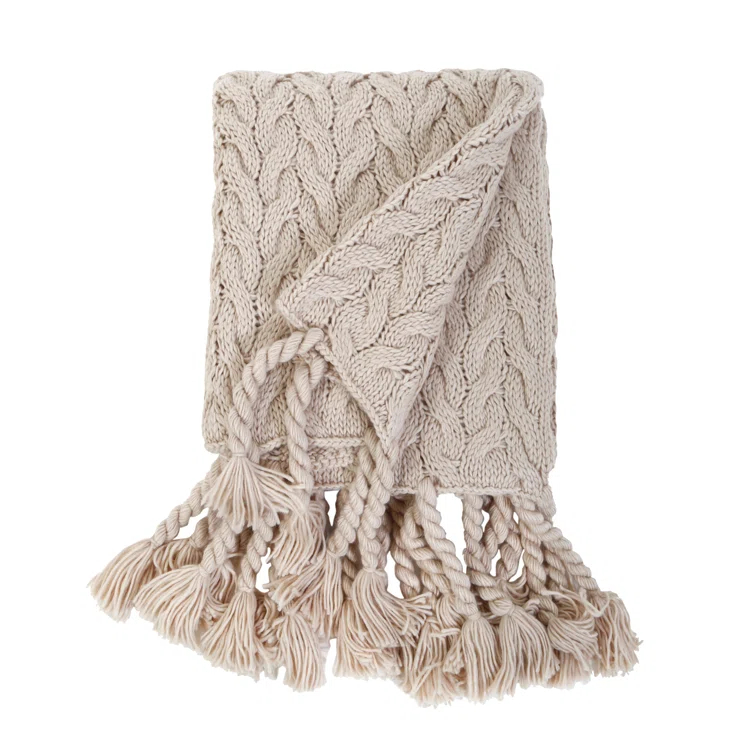 Pom Pom At Home Capistrano Cable Knit Throw Blanket