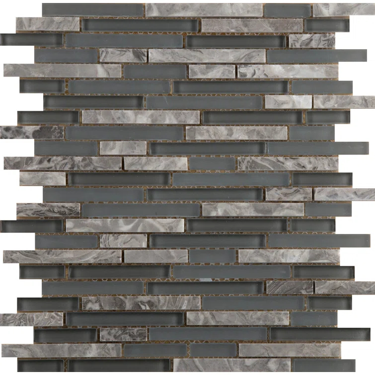 Emser Tile Lucente Lsgb Campo 12 in. x 13 in. Glossy/Matte Glass Wall Tile (10.72 sq. ft./Case)