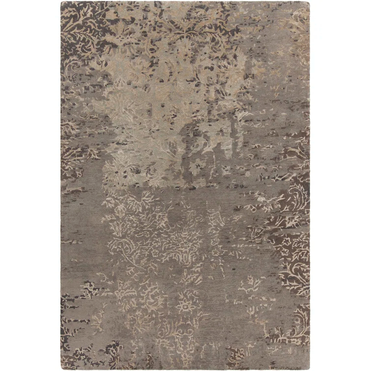 Hand-tufted Elegance Gray Wool and Viscose 5' x 7' Area Rug