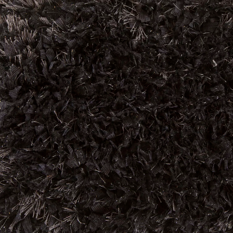 Jolynn Textured Contemporary Shag Charcoal Area Rug