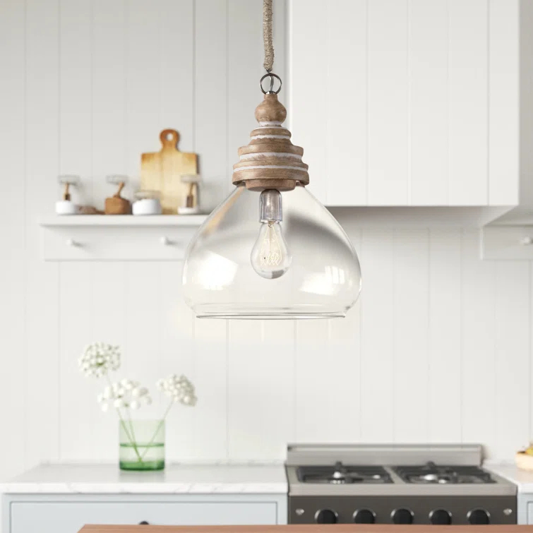 Bellantoni Distressed Mango Wood Ceiling Light