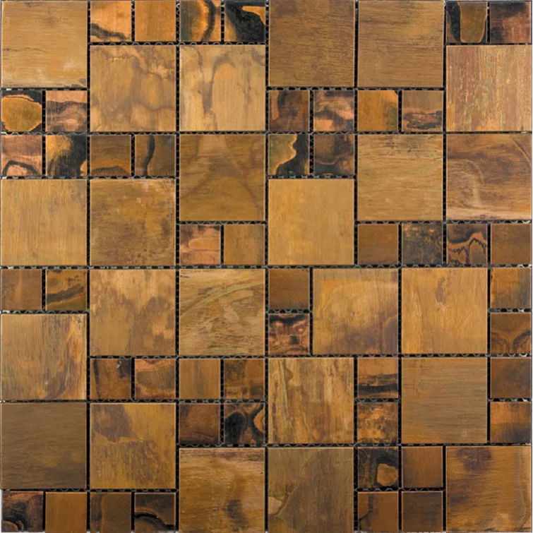 12" x 12" Metal Random Mosaic Wall & Floor Tile