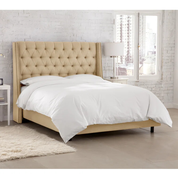 Annabel Upholstered Wingback Bed