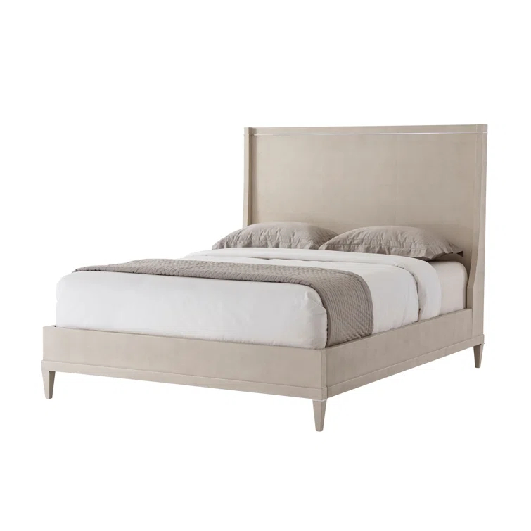 Theodore Alexander TA Studio Leather Wingback Bed