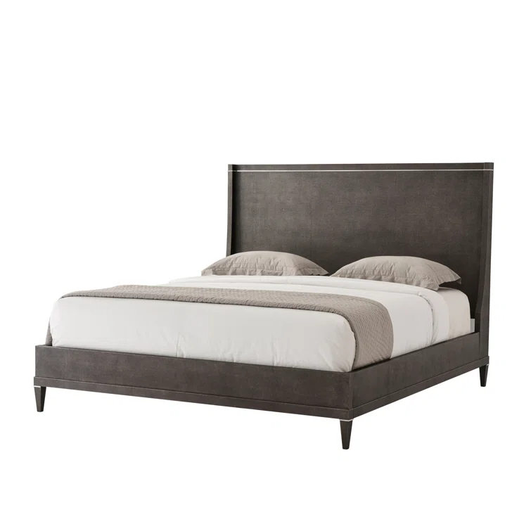 Theodore Alexander TA Studio Leather Wingback Bed