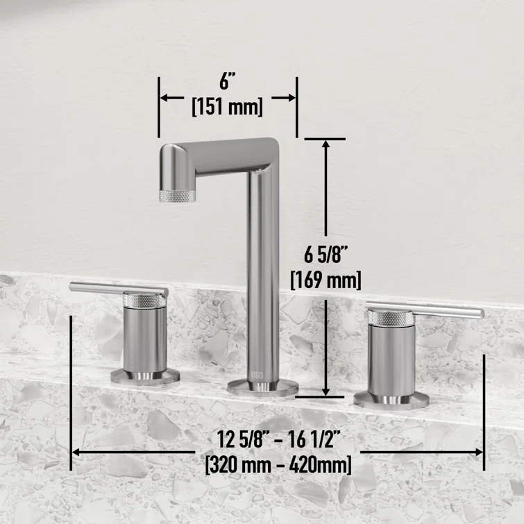 Sterling 7" H Two Handle Widespread Bathroom Faucet