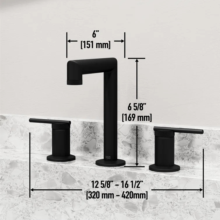 Sterling 7" H Two Handle Widespread Bathroom Faucet