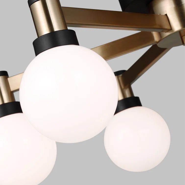 Andrea 6 Light Glass Semi Flush Mount