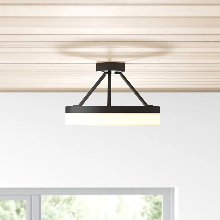 Danica Single Light Acrylic LED Semi Flush Mount