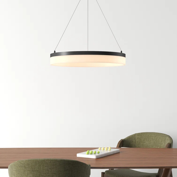 Danica Single Light Metal Dimmable LED Chandelier