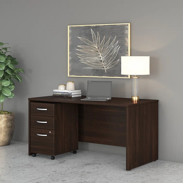Studio C Executive Office Desk with Mobile File Cabinet