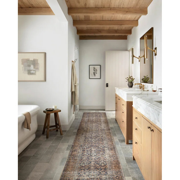 Billie Oriental Ink / Salmon Area Rug