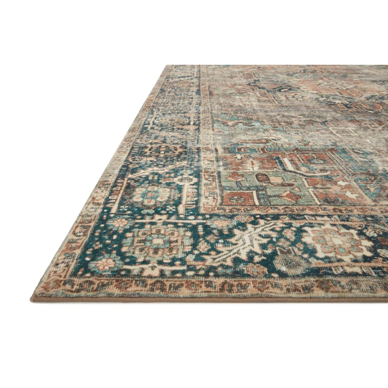 Loloi Margot Terracotta / Lagoon Area Rug feat. Cloudpile