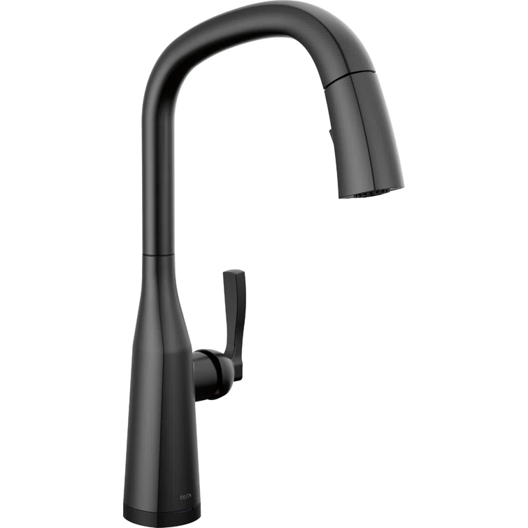 Stryke Pull Down Touchless Single Handle Kitchen Faucet with Delta VoiceIQ Technology and With Accessories