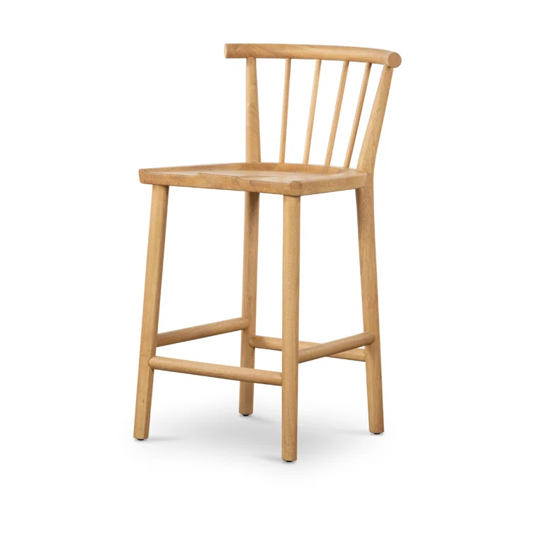Belfast Smoked White Natural Parawood 41'' Bar Stool